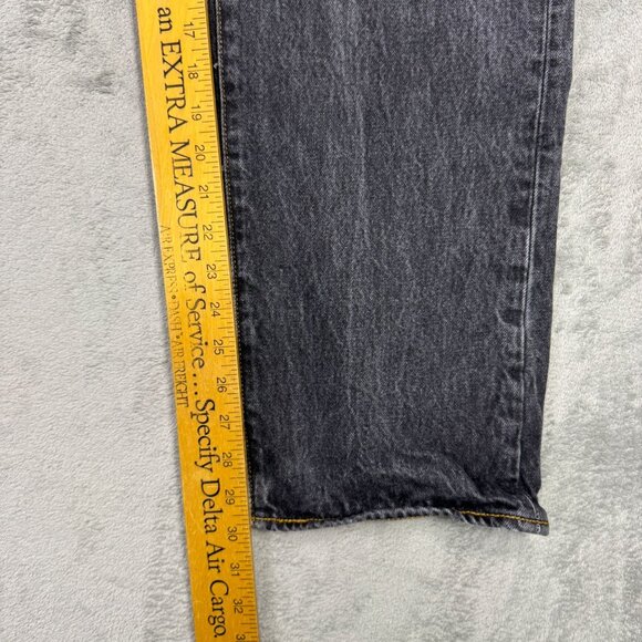 LEVIS 501xx Mens Regular Straight Leg Button Fly Denim Jeans Grunge Faded Black - Picture 8 of 8